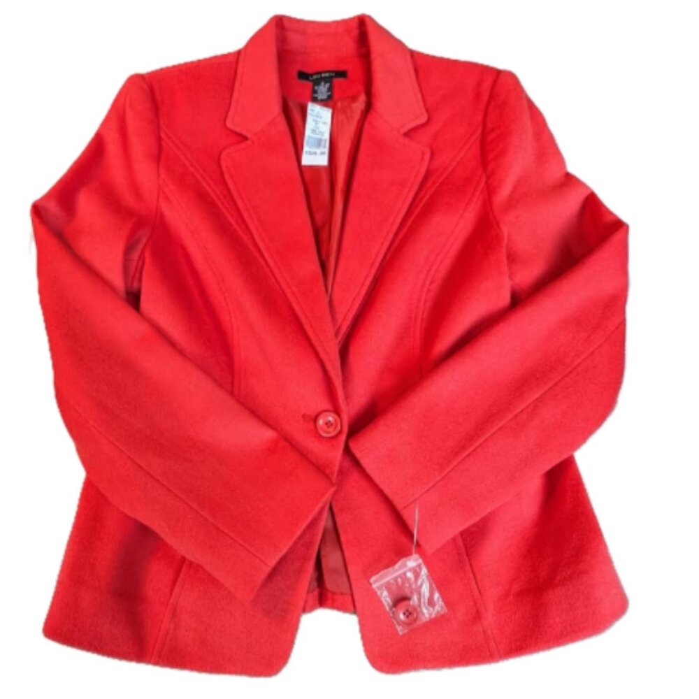 NWT Louben Canada Wool/Cashmere Orange Jacket Size 12